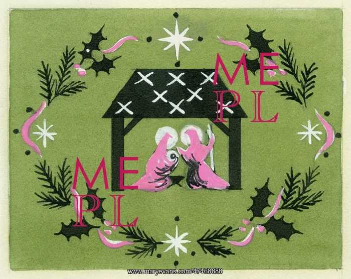  : Crib Scene ? with surround of holly