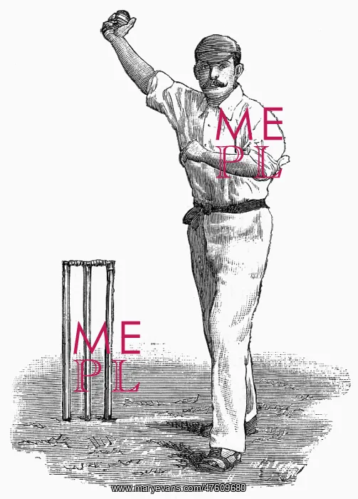 : Cricket Bowling an Off-Break : Cricket Bowling an Off-Break