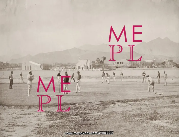 : Cricket in India, Kohat, 1860's : Cricket in India, Kohat, 1860's