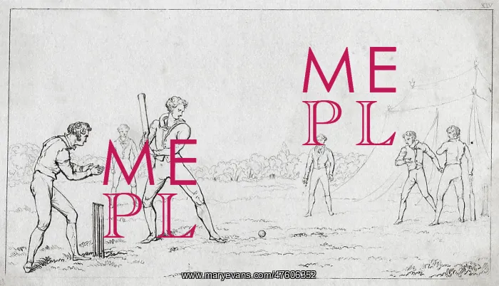 : A cricket Match in the early 19th century : A cricket Match in the early 19th century