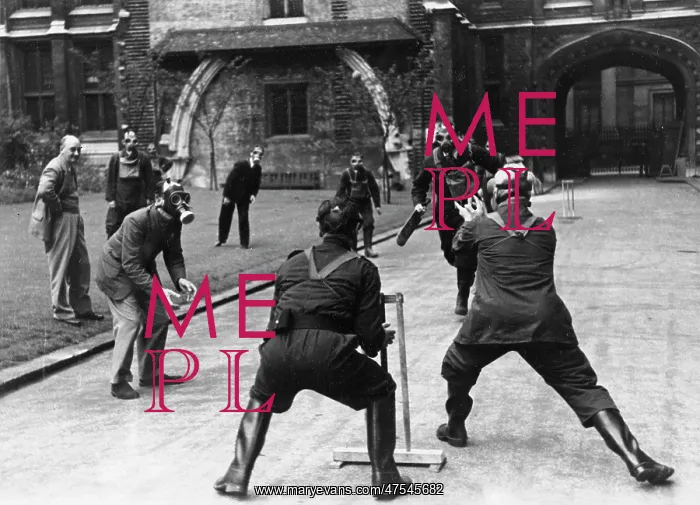  : Cricket match in gasmasks