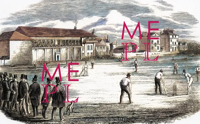 : A cricket match at Lord's 1858 : A cricket match at Lord's 1858