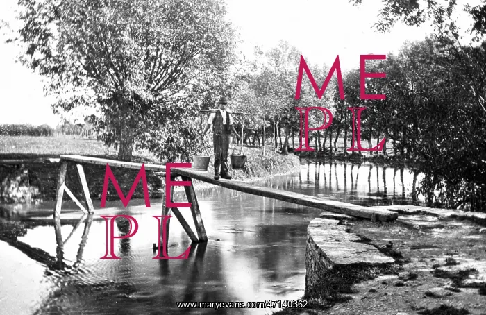  : Cricklade Plank Bridge River Thames Victorian period