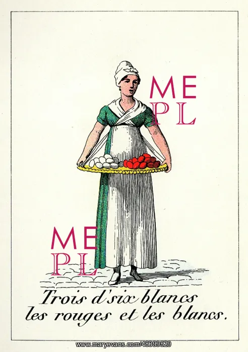 : Cries of Paris - street trader with a tray of eggs