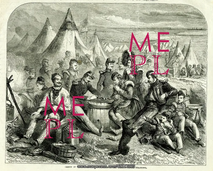 : Crimean War, playing chess before Sebastopol : Crimean War, playing chess before Sebastopol