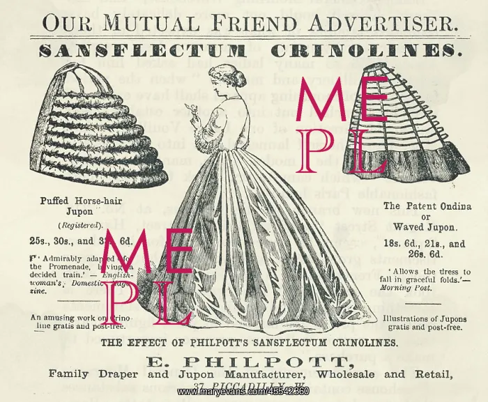 : Crinoline Advert. 1864 : Crinoline Advert. 1864