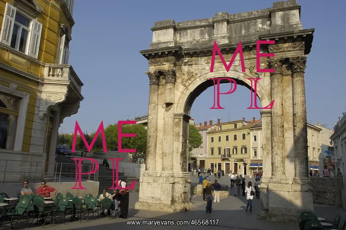 : CROATIA. Pula. Triumphal Arch of the Sergi or : CROATIA. Pula. Triumphal Arch of the Sergi or