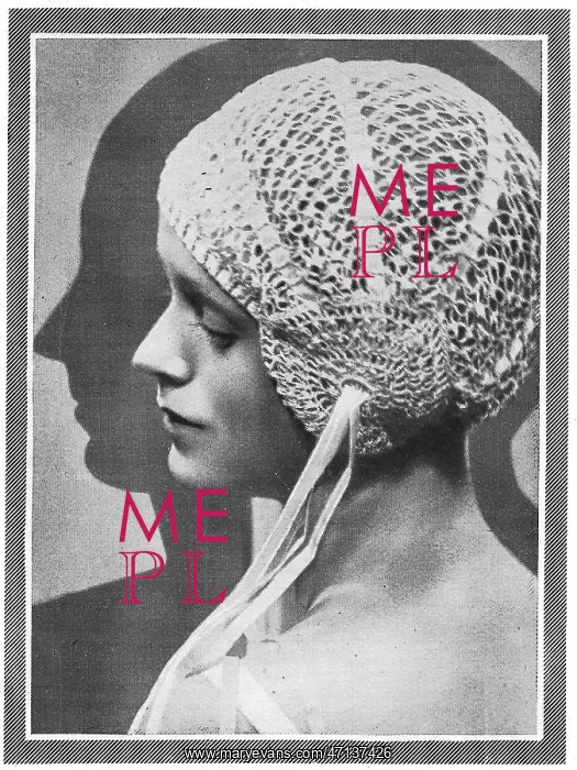  : Crocheted boudoir cap