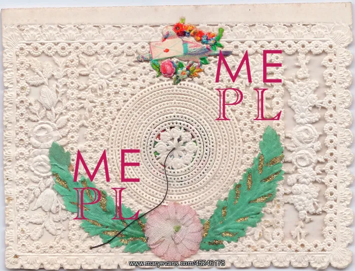 : Crocheted and embroidered greetings card : Crocheted and embroidered greetings card