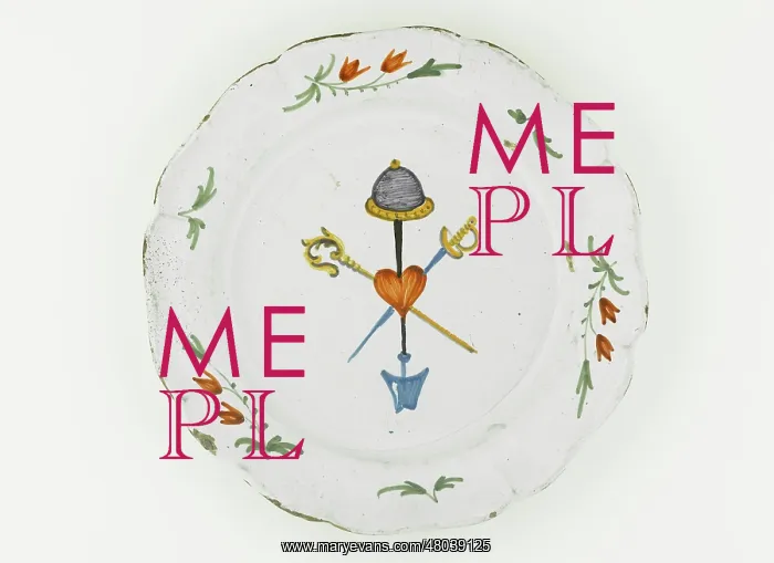 : Crockery. Plate. Paris, Musee Carnavalet : Crockery. Plate. Paris, Musee Carnavalet