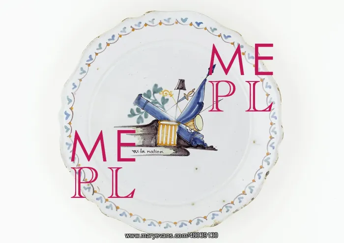 : Crockery. Plate. Paris, Musee Carnavalet : Crockery. Plate. Paris, Musee Carnavalet