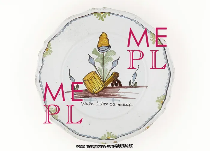 : Crockery. Plate. Paris, Musee Carnavalet : Crockery. Plate. Paris, Musee Carnavalet