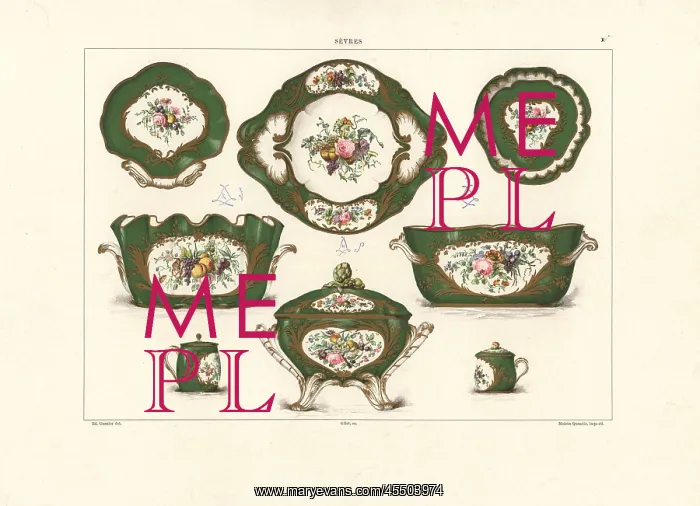 : Crockery service by Sevres circa 1760 : Crockery service by Sevres circa 1760