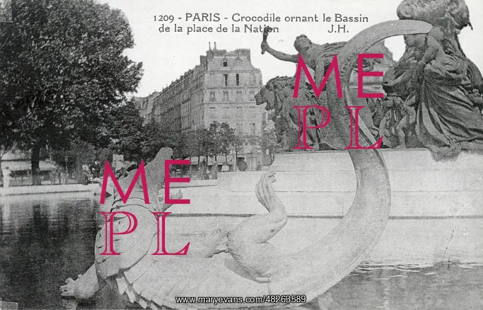 : Crocodile statue in the fountain poo : Crocodile statue in the fountain poo