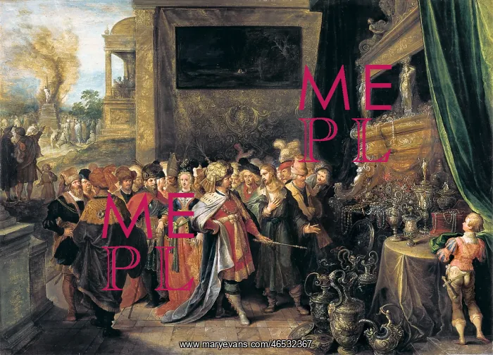: Croesus shows his treasures to Solon : Croesus shows his treasures to Solon