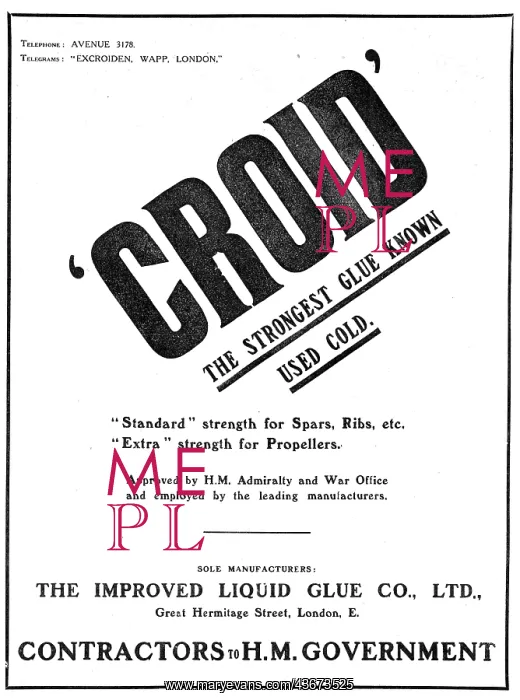 : Croid Glues For Aeroplane Constructors : Croid Glues For Aeroplane Constructors