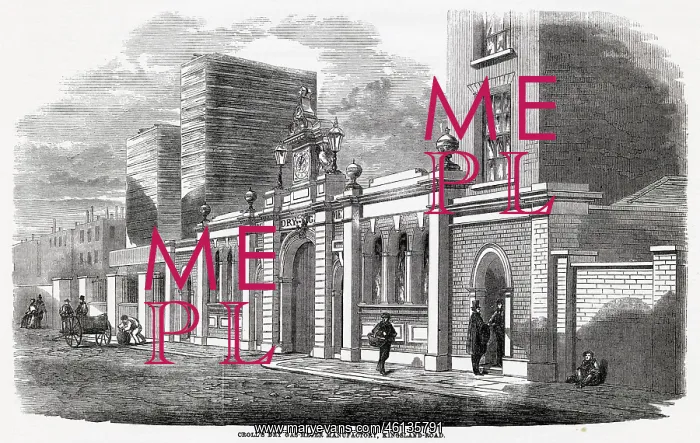 : Croll's Dry Gas Meter Manufactory, Kingsland Road, London : Croll's Dry Gas Meter Manufactory, Kingsland Road, London