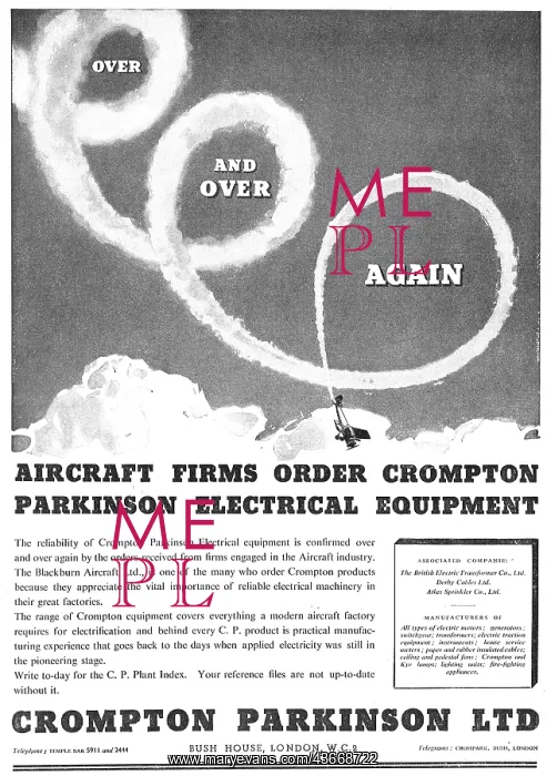 : Crompton Parkinson Electrical Equipment For Aircraft : Crompton Parkinson Electrical Equipment For Aircraft