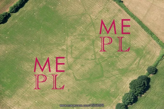 : Crop marks of a probable Prehistoric or Roman : Crop marks of a probable Prehistoric or Roman