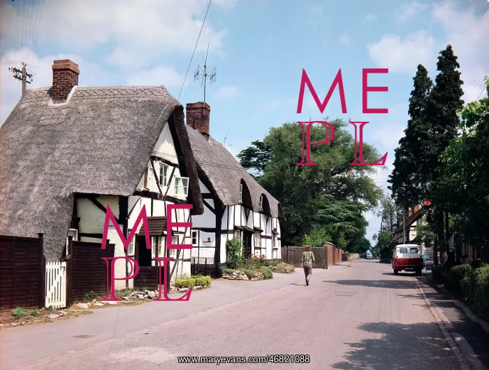 : Cropthorne - Thatched cottages : Cropthorne - Thatched cottages