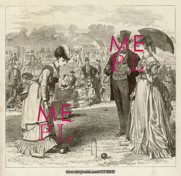 : Croquet match at Wimbledon in 1870 : Croquet match at Wimbledon in 1870