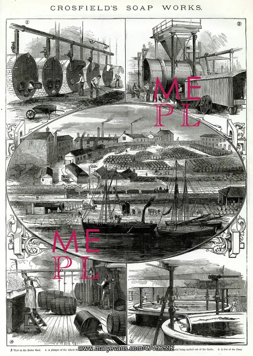 : Crosfield's soap works, Warrington 1886 : Crosfield's soap works, Warrington 1886