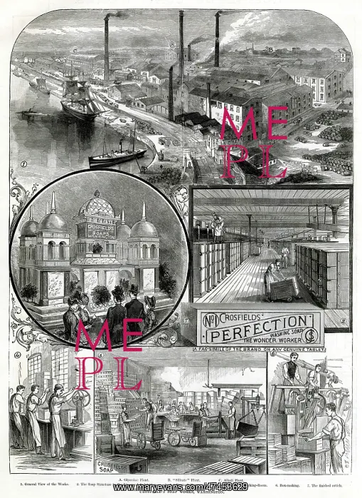 : Crosfield's soap works, Warrington 1886 : Crosfield's soap works, Warrington 1886