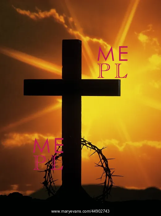 : CROSS AND CROWN OF THORNS WITH RAYS OF SUN : CROSS AND CROWN OF THORNS WITH RAYS OF SUN