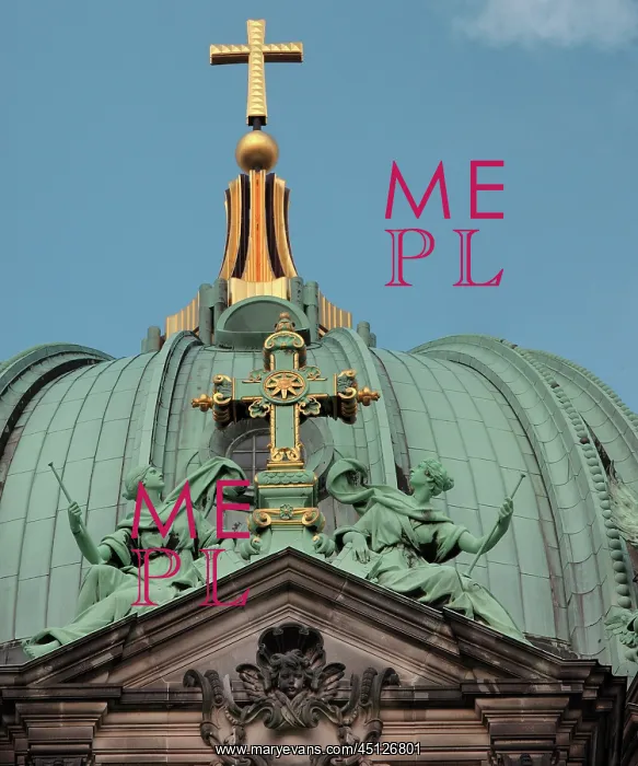 : Cross and dome, Berliner Dom, Berlin, Germany : Cross and dome, Berliner Dom, Berlin, Germany