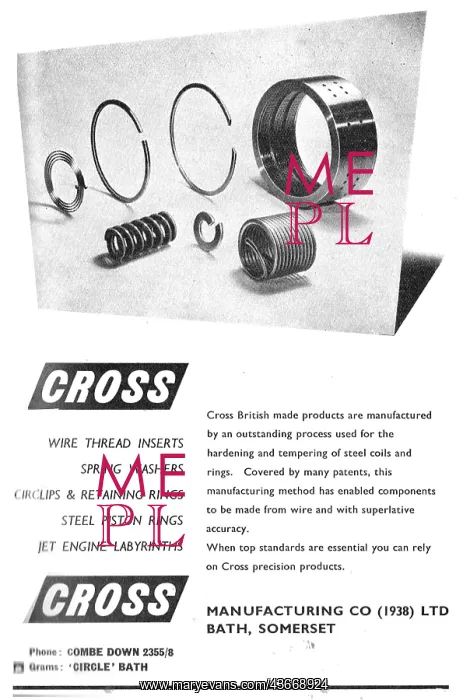 : Cross Manufacturing. Wire Thread Inserts : Cross Manufacturing. Wire Thread Inserts