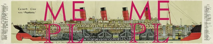: Cross-section of Aquitania steamship : Cross-section of Aquitania steamship