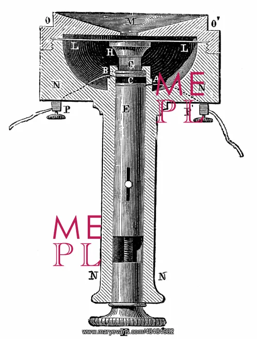 : Cross-section of Edison's lamp-black (carbon) : Cross-section of Edison's lamp-black (carbon)