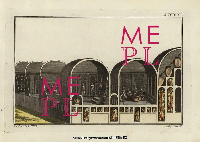 : Cross-section of Roman baths : Cross-section of Roman baths