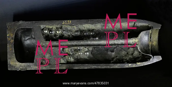 : Cross-section of a shrapnel grenade. Germany : Cross-section of a shrapnel grenade. Germany