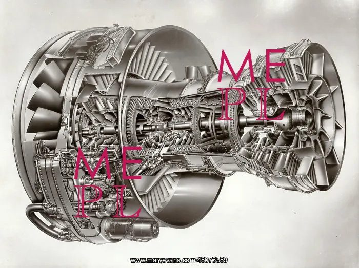 : Cross-sectional drawing of the Rolls-Royce RB211 : Cross-sectional drawing of the Rolls-Royce RB211