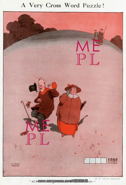 : A Very Cross Word Puzzle by William Heath Robinson : A Very Cross Word Puzzle by William Heath Robinson