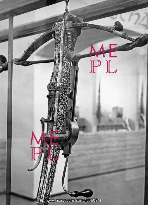 : Crossbow at a hunting exhibition, 1937 : Crossbow at a hunting exhibition, 1937