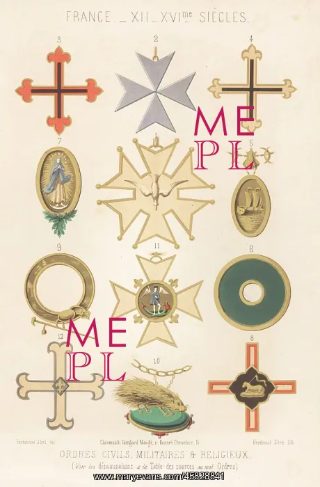 : Crosses and badges of Orders of Chivalry : Crosses and badges of Orders of Chivalry