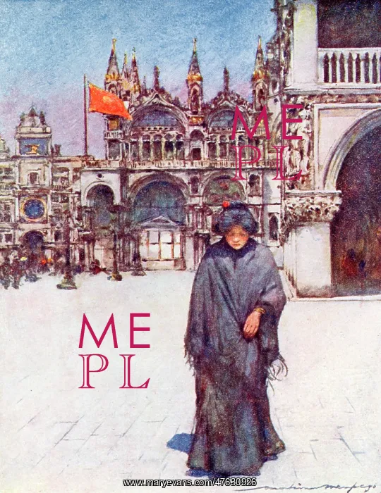 : Crossing the Piazza of St. Mark - Venice, Italy : Crossing the Piazza of St. Mark - Venice, Italy