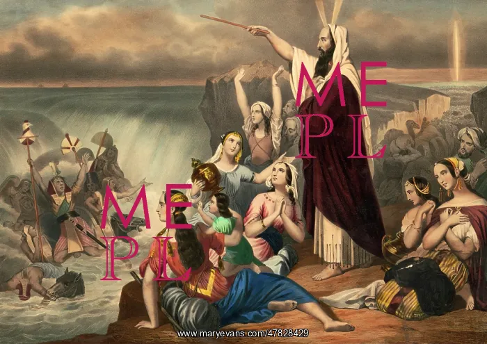 : Crossing of the Red Sea, 19th C : Crossing of the Red Sea, 19th C