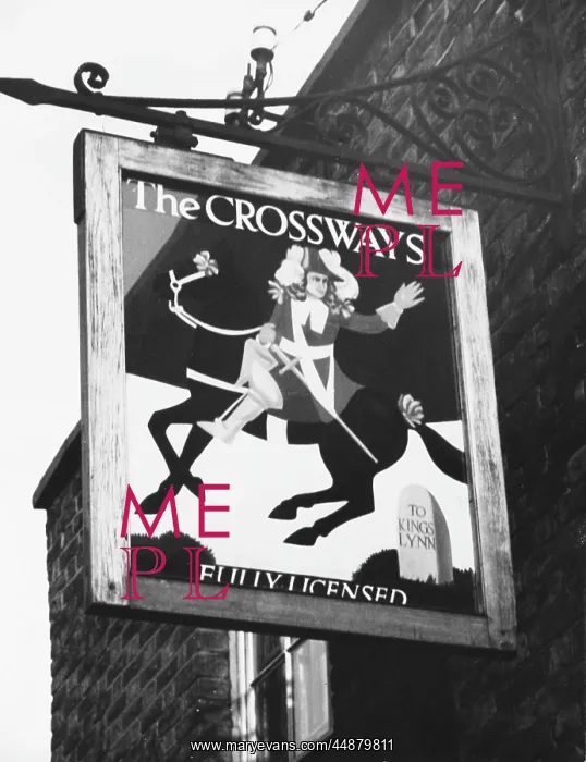 : THE CROSSWAYS PUB SIGN : THE CROSSWAYS PUB SIGN
