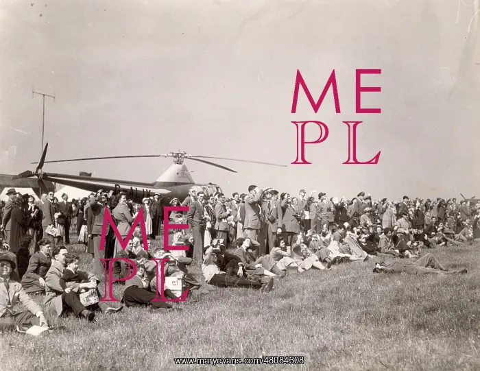 : Part of the crowd at the 1950 RAeS Garden Party : Part of the crowd at the 1950 RAeS Garden Party