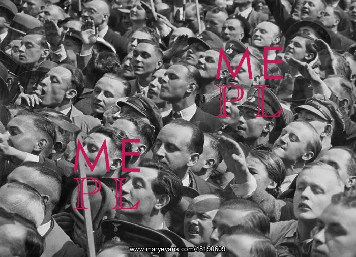 : Crowd at the birthday of Adolf Hitler, 1935 : Crowd at the birthday of Adolf Hitler, 1935