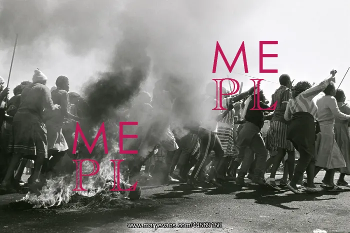 : A crowd of chanting men and woman, some armed : A crowd of chanting men and woman, some armed