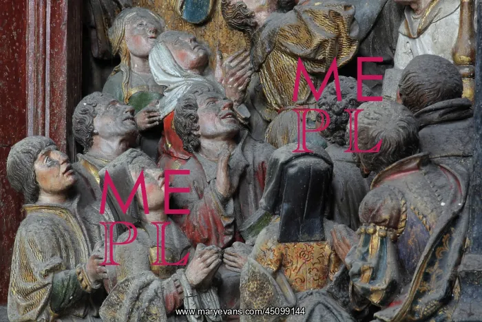 : Crowd, choir screen, Amiens Cathedral, Picardy, France : Crowd, choir screen, Amiens Cathedral, Picardy, France