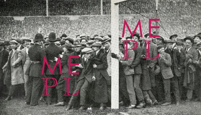 : Crowd invading pitch, FA Cup Final, Wembley, 1923 : Crowd invading pitch, FA Cup Final, Wembley, 1923
