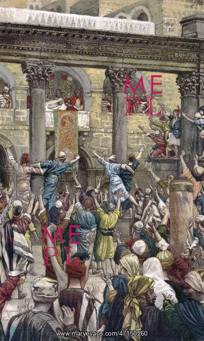 : Crowd at Jerusalem call for the execution of Jesus : Crowd at Jerusalem call for the execution of Jesus