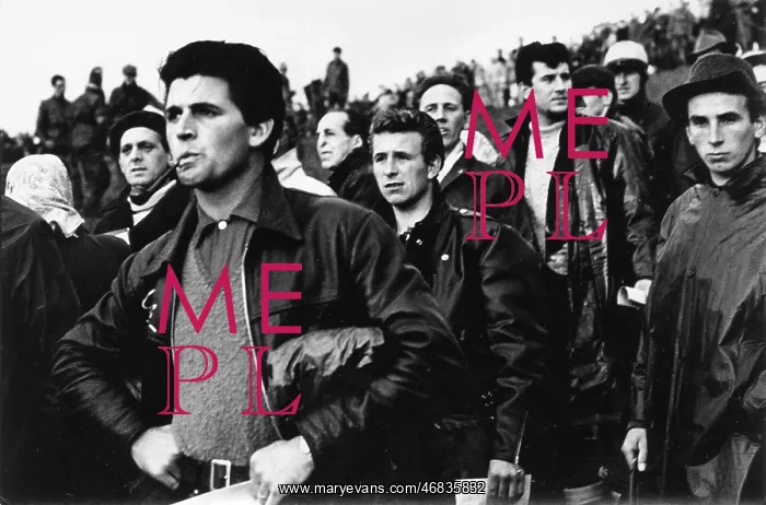 : Crowd at a motor cycle scramble : Crowd at a motor cycle scramble