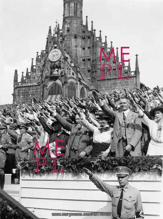 : Crowd at the Nuremberg Rally of the NSDAP in Nuremberg, 1934 : Crowd at the Nuremberg Rally of the NSDAP in Nuremberg, 1934