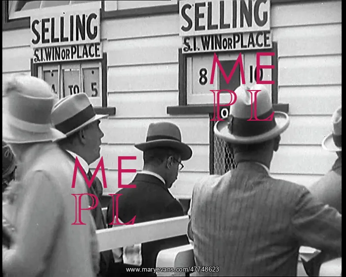 : A Crowd of People Standing Outside A Totaliser / Tote : A Crowd of People Standing Outside A Totaliser / Tote